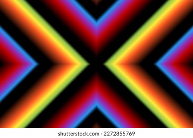 
Beautiful simple colourful rainbow gradient line art design background template elements