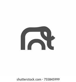 Beautiful Simple Elephant Icon Logo Vector