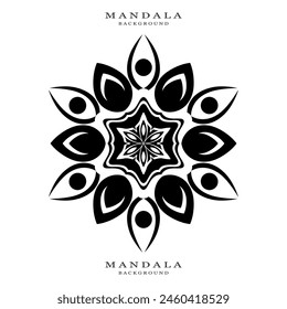 Beautiful and simple floral mandala background