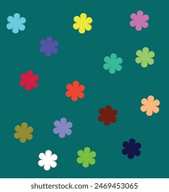 Un hermoso fondo sin costuras simple flor. Ilustración vectorial floral. Country: Sri Lanka. 05.31.2024