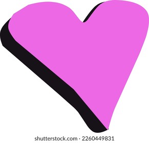Hermosa imagen simple del símbolo rosa del corazón.