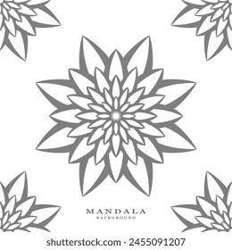 Schöner und einfacher linearer Mandala Hintergrund