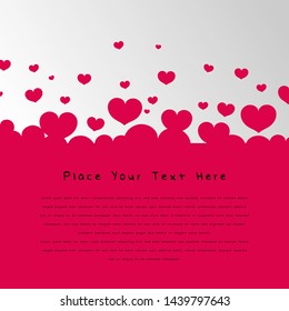 Beautiful simple love background with copy space vector