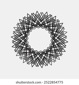 Schöne einfache Mandala Design schwarz weiß und Färbung