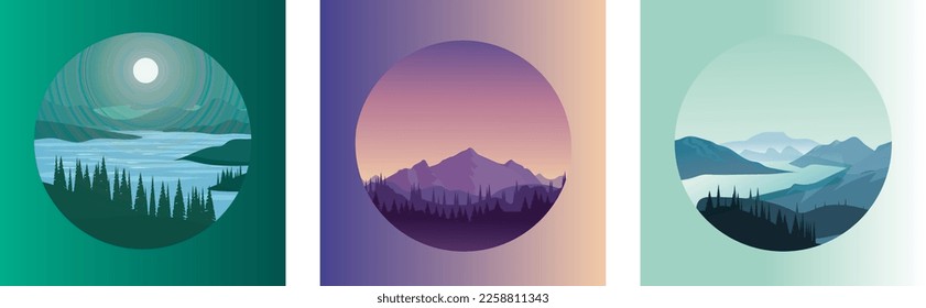 beautiful and simple mountain landscape background