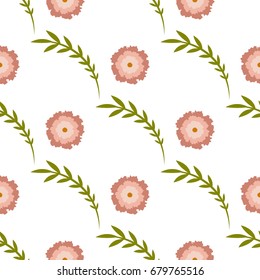 Beautiful simple seamless pattern with floral elements 