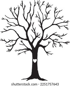 A beautiful simple silhouette of a tree for various uses.