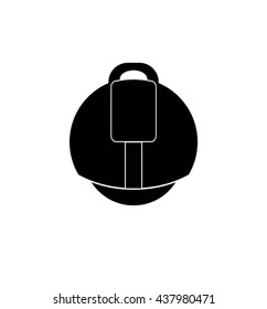 Beautiful simple vector monowheel icon isolated on white backgraund. Balance electric vehicle