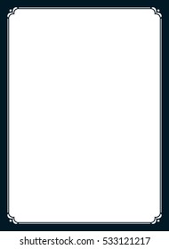 Beautiful simple vector vintage border frame