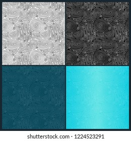 Beautiful simple waving seamless abstract pattern on different backgrounds