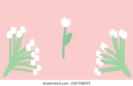 ein schönes und einfaches weißes Blumenwalzenblatt mit süßem Hintergrund für Glückwünsche oder andere Grüße