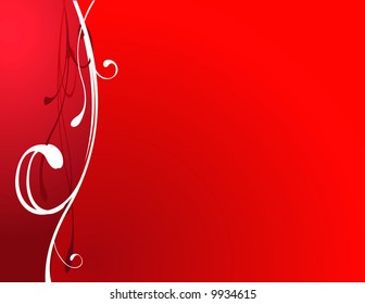 Beautiful simply red card (vector, illustration)