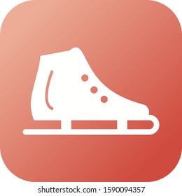 Beautiful Skating Shoe Glyph Vector Icon