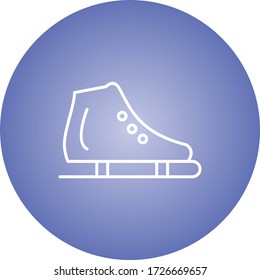 Hermoso icono del vector de la línea de zapatos de patinaje