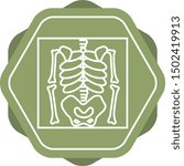 Beautiful skeleton vector line icon