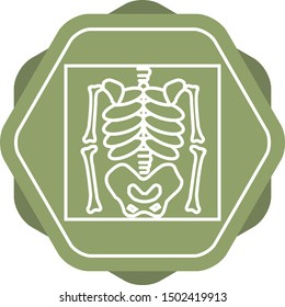 Beautiful skeleton vector line icon