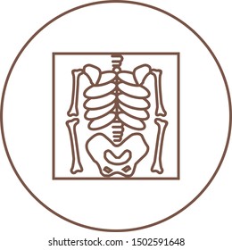 Beautiful skeleton vector line icon
