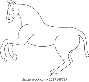 the beautiful sketch of horse coloring page 