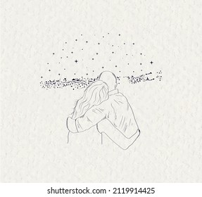 beautiful sketch illustration drawn by hand with a stylus. EPS10