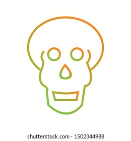 Beautiful Skull vector line icon