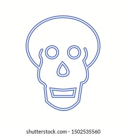 Beautiful Skull vector line icon