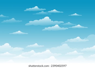 Hermoso fondo del cielo con nubes blancas