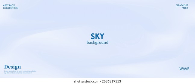 Beautiful sky blue wavy abstract texture background soft and luxurious. Light and dark combination. Minimalist pastel color design
