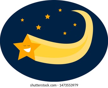 A beautiful sky full of stars, vector, color drawing or illustration.