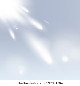 Beautiful sky with meteorite. Vector design.