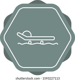 Beautiful Sled Line Vector Icon