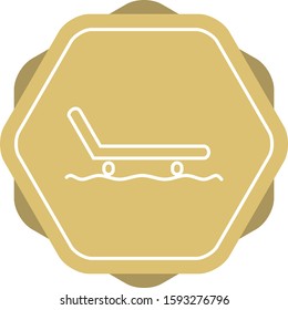 Beautiful Sled Line Vector Icon