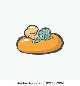 Beautiful sleeping baby design vector