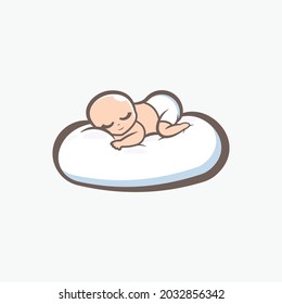 Beautiful sleeping baby design vector
