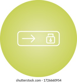 Beautiful Slide Unlocked Line Vector Icon