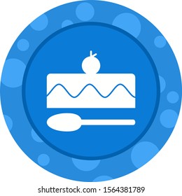Beautiful Small Cake Glyph Vector Icon