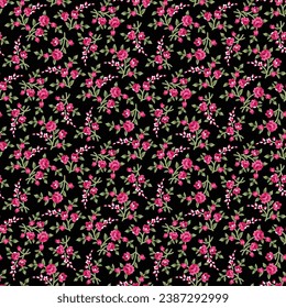 Beautiful Small floral vector seamless pattern illustration design, little flower textile print repeat allover design 