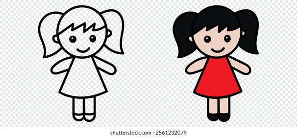 Beautiful small girl silhouette isolated on white background. Young girl icon vector illustration design. eps 10