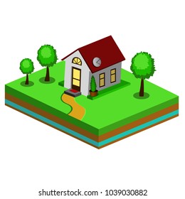 Beautiful small isometric house
