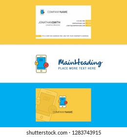 Beautiful Smartphone Logo and business card. vertical Design Vector