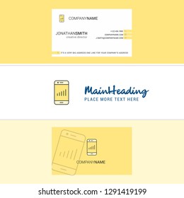 Beautiful Smartphone Logo and business card. vertical Design Vector