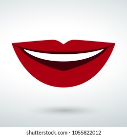a beautiful smile lip vector