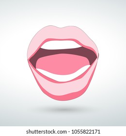 a beautiful smile lip vector