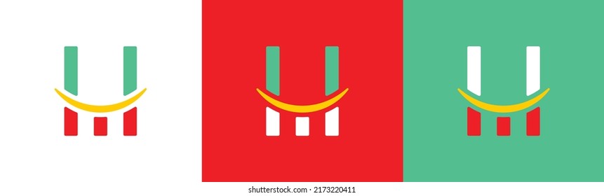 Beautiful Smiley Shape Logo Design 