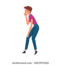 Beautiful Smiling Girl Whispering Gossip, Young Woman Telling Something to another One Cartoon Vector Illustration on White Background