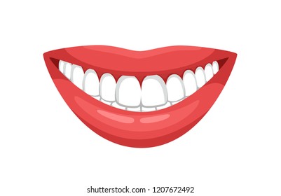 Healthy Teeth Beautiful Woman Smile Isolated Stock Vector (Royalty Free ...