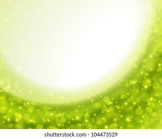 Beautiful smooth summer green light vector background. Eps 10.