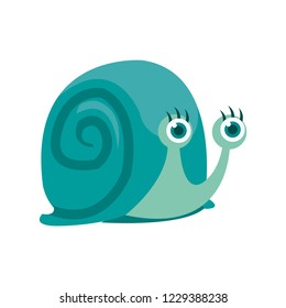 Beautiful snail isolated on white background