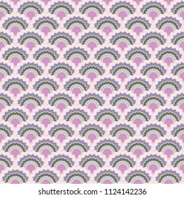 Beautiful snake skin scales squama background, vector seamless fabric pattern, tiled textile print. Traditional chinese squama scales seamless arc tiles graphics. Siren skin pattern.