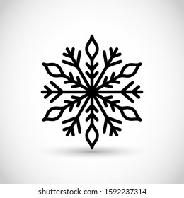 Beautiful snow flake vector icon
