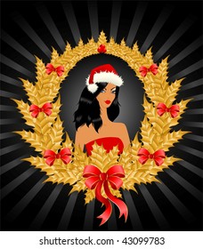 beautiful snow Maiden on a background for Christmastides
